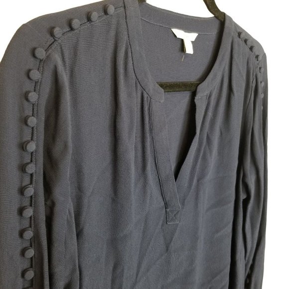 Joie Womens S Navy Blue Button Details Flared Long - Picture 6 of 9